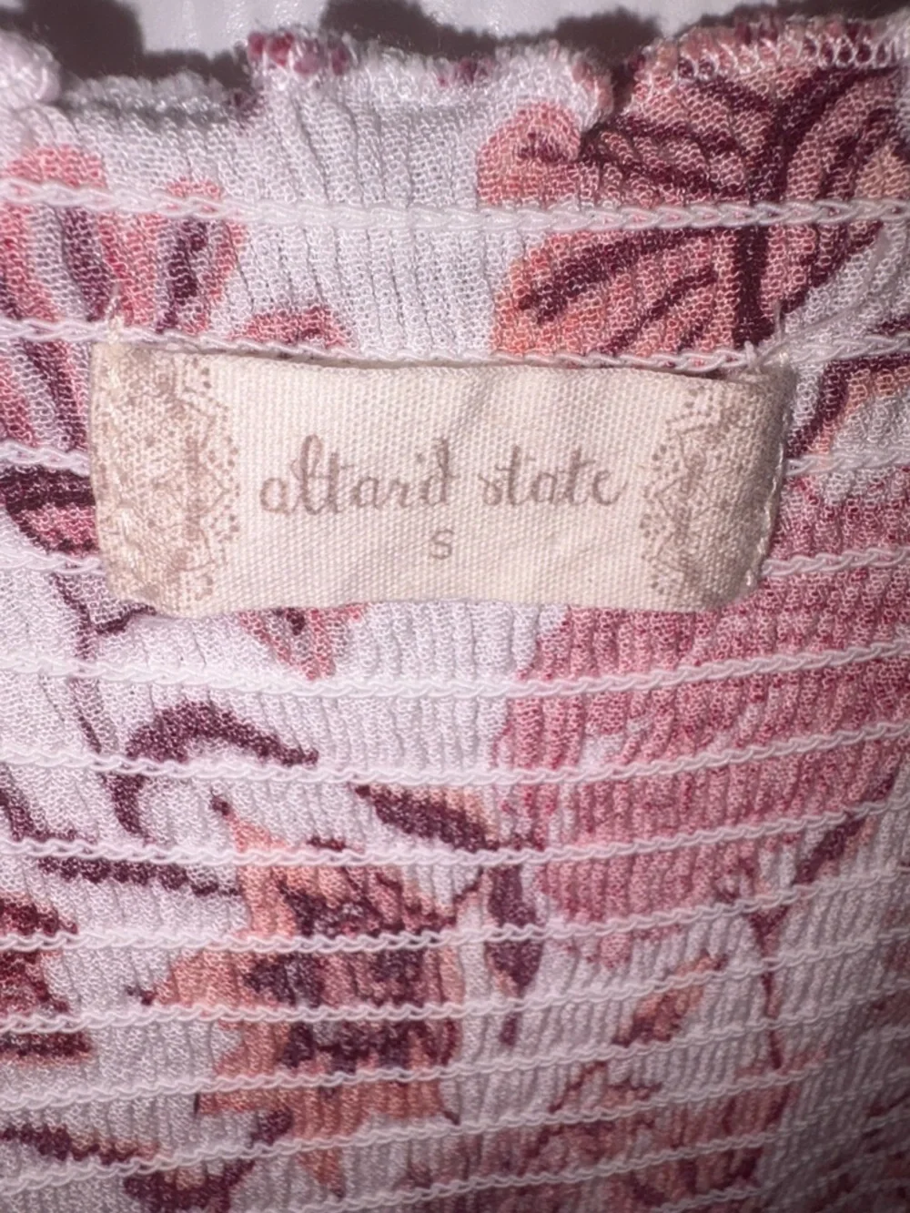 Altar’d State Floral Faux Wrap Midi Dress Size Small Boho Cottagecore Pink - Picture 5 of 7